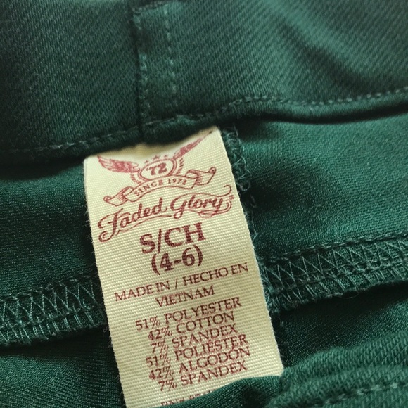 A forest green denim leggings - Picture 2 of 2